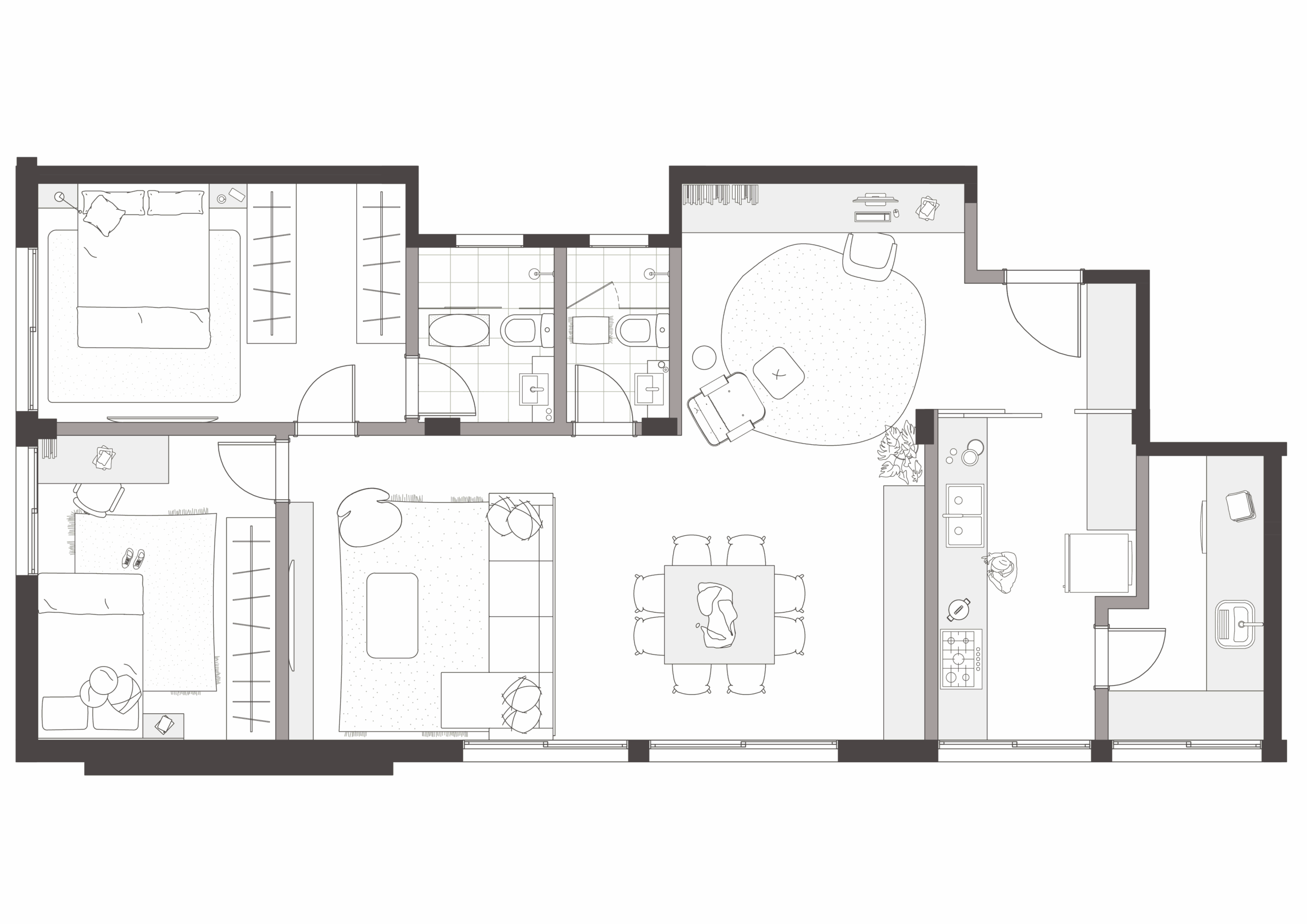 Planta Layout _2dorm_03_Cinza